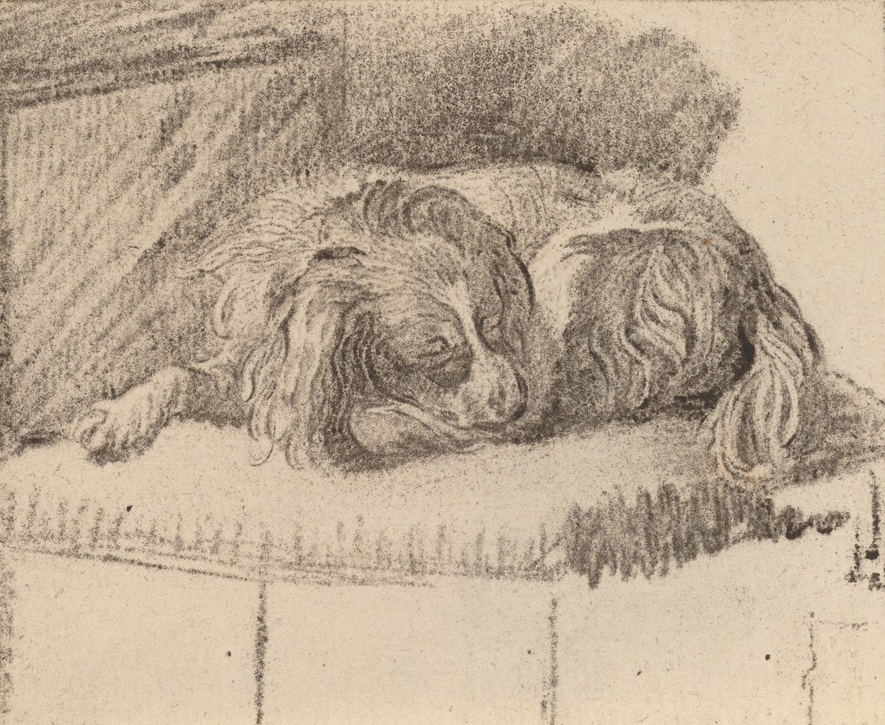 Løgnende hund, 1777. av Cornelis Brouwer