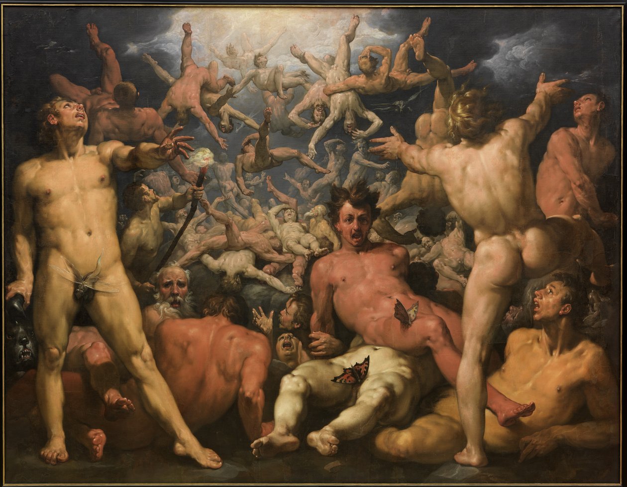 The Fall of the Titans, ca 1590 av Cornelis Cornelisz. Haarlem van
