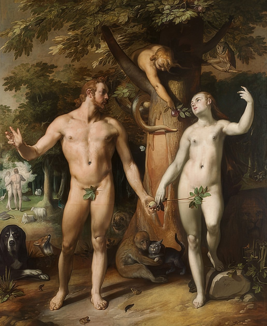 Menneskets fall. 1592 av Cornelis Cornelisz. van Haarlem