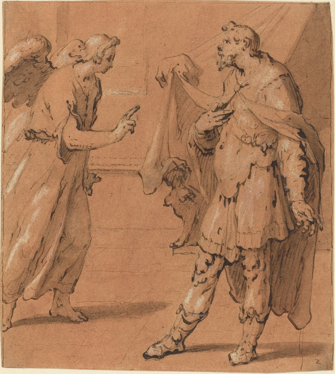 Engelen som viser seg for centurion Cornelius av Cornelis Cornelisz van Haarlem