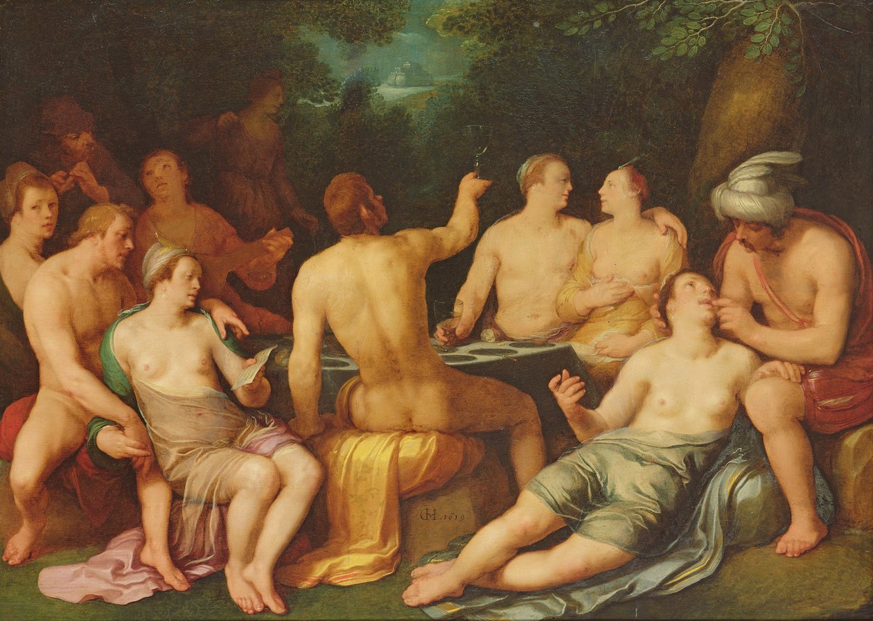 Verdens korrupsjon før flommen, 1619 av Cornelis Cornelisz van Haarlem