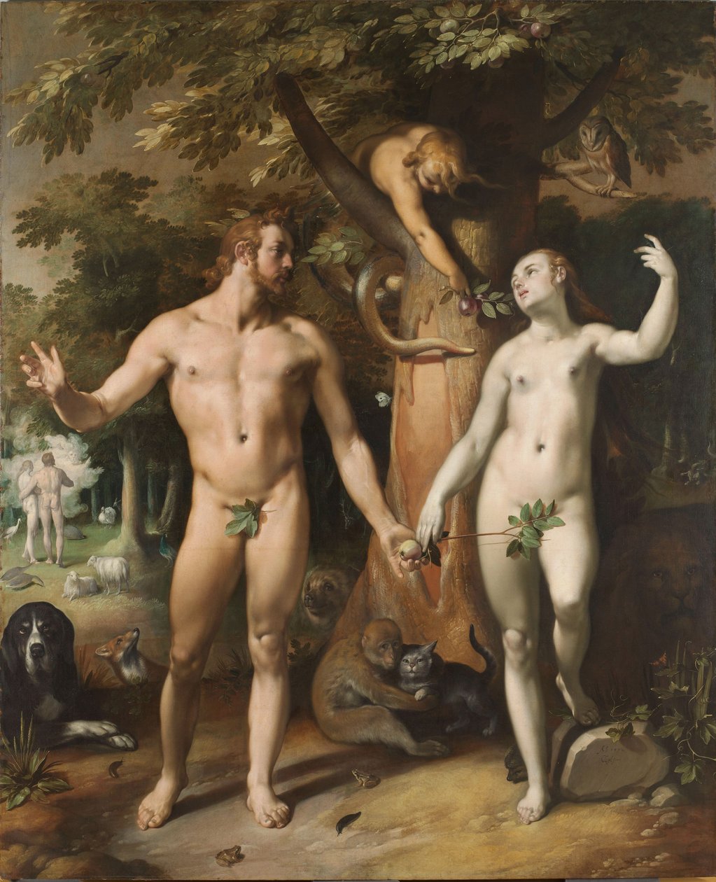 Menneskets fall, 1592 av Cornelis Cornelisz van Haarlem