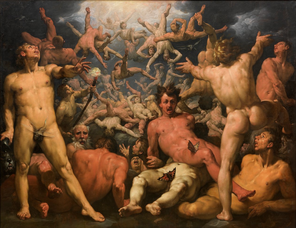 The Fall of the Titans (The Titanomachia), 1588-90 av Cornelis Cornelisz van Haarlem