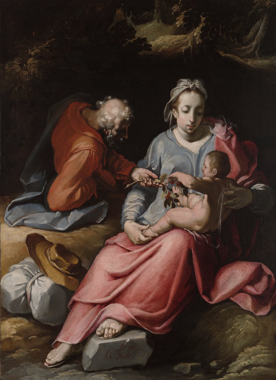 Den hellige familie av Cornelis Cornelisz. van Haarlem