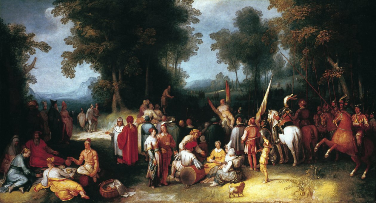 Forkynnelsen av døperen Johannes, 1602 av Cornelis Cornelisz van Haarlem