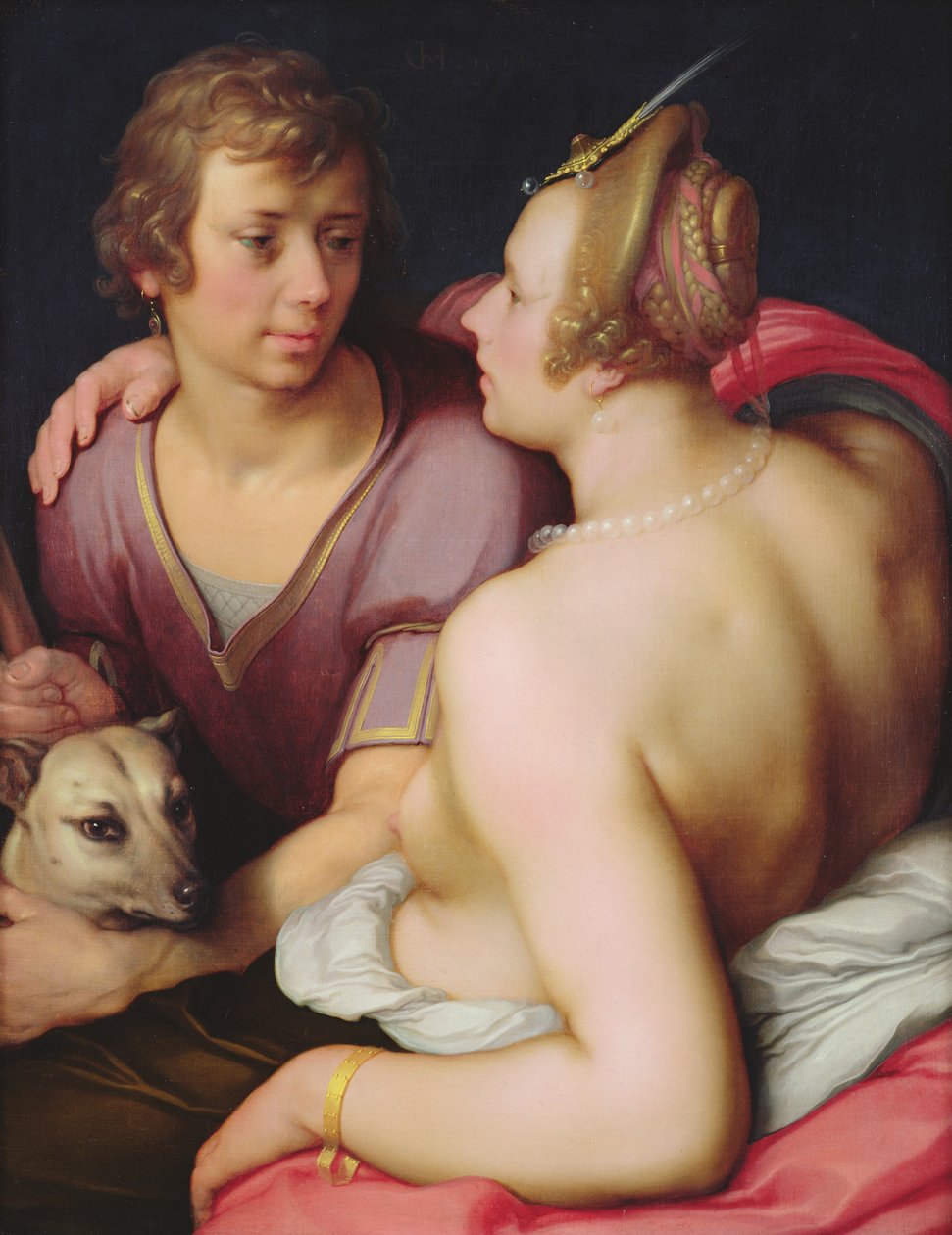 Venus og Adonis, 1610 av Cornelis Cornelisz van Haarlem