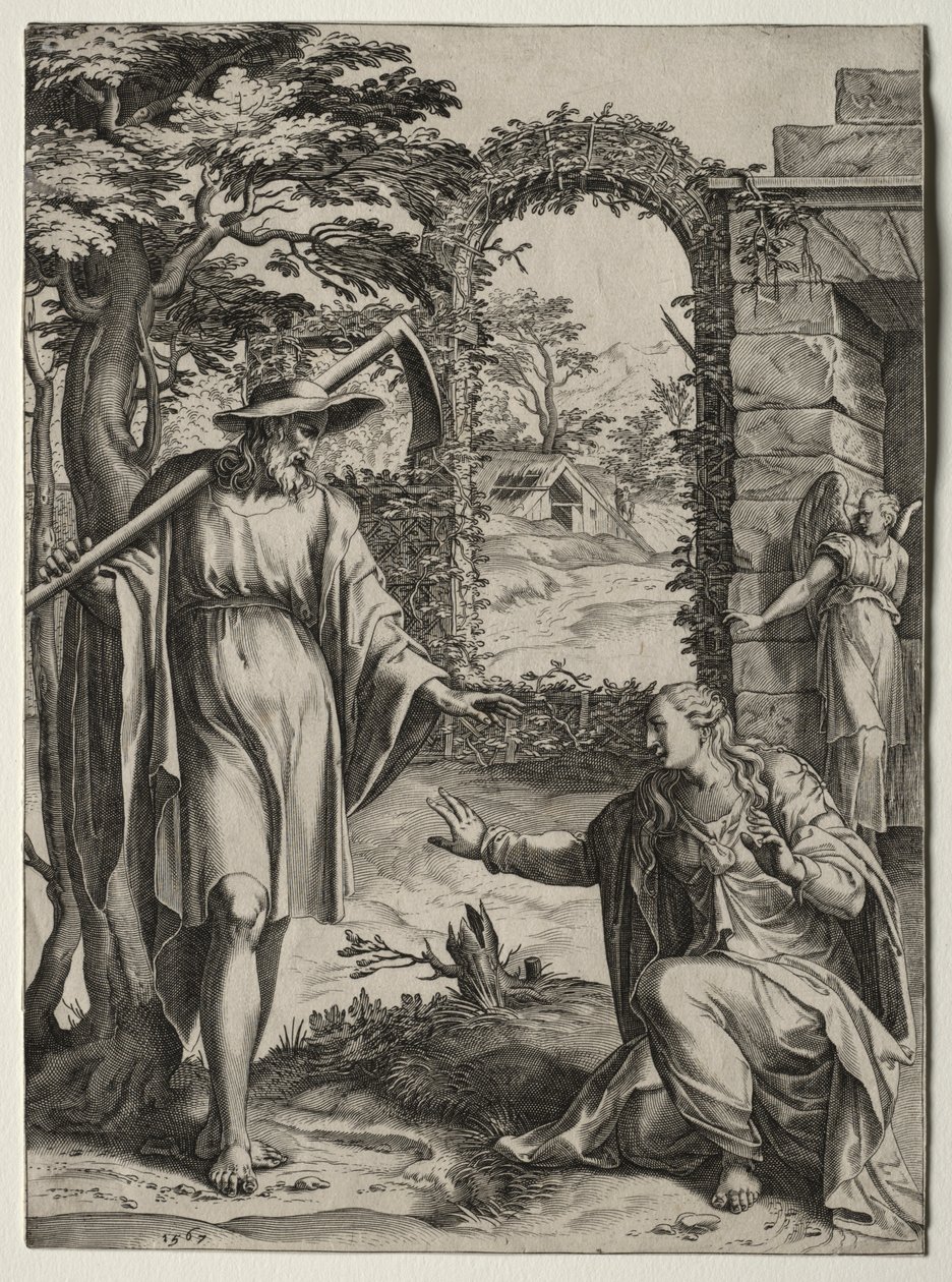 Kristus viser seg for Maria Magdalena av Cornelis Cort