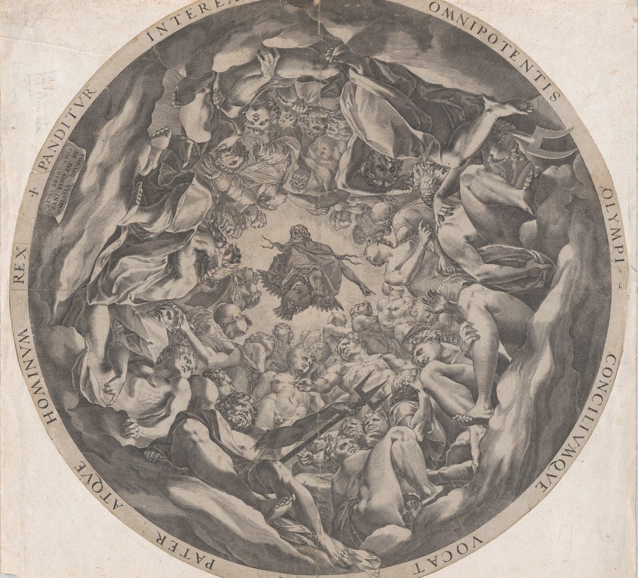 Concourse of the Gods på Mount Olympus, 1565. av Cornelis Cort