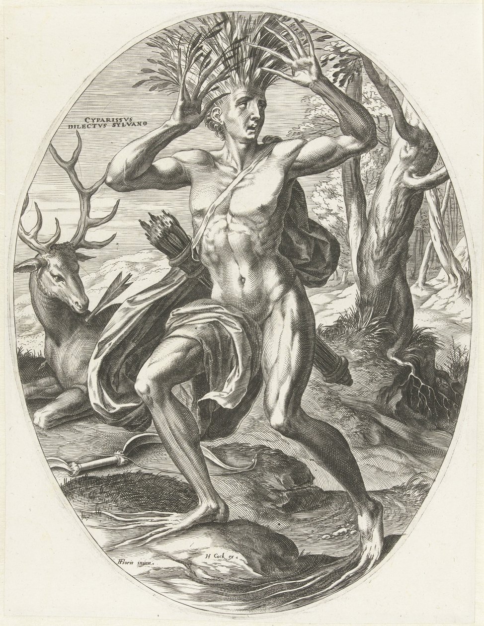 Cyparissus Gods of Agriculture (serietittel) av Cornelis Cort