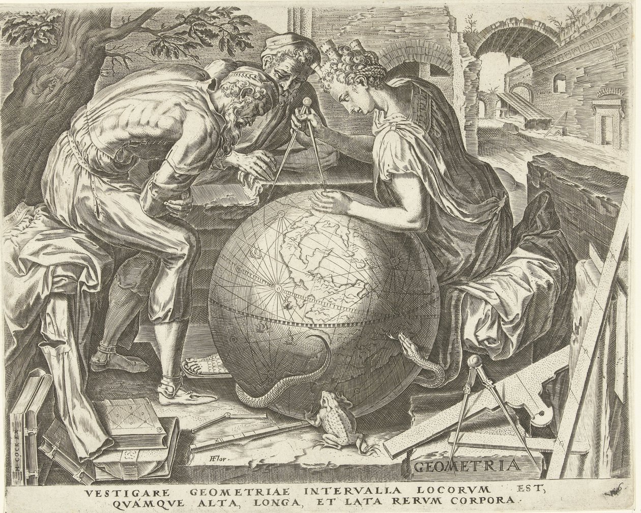 Geometri (geometri) The Seven Liberal Arts (Artes Liberales) (serietittel) av Cornelis Cort