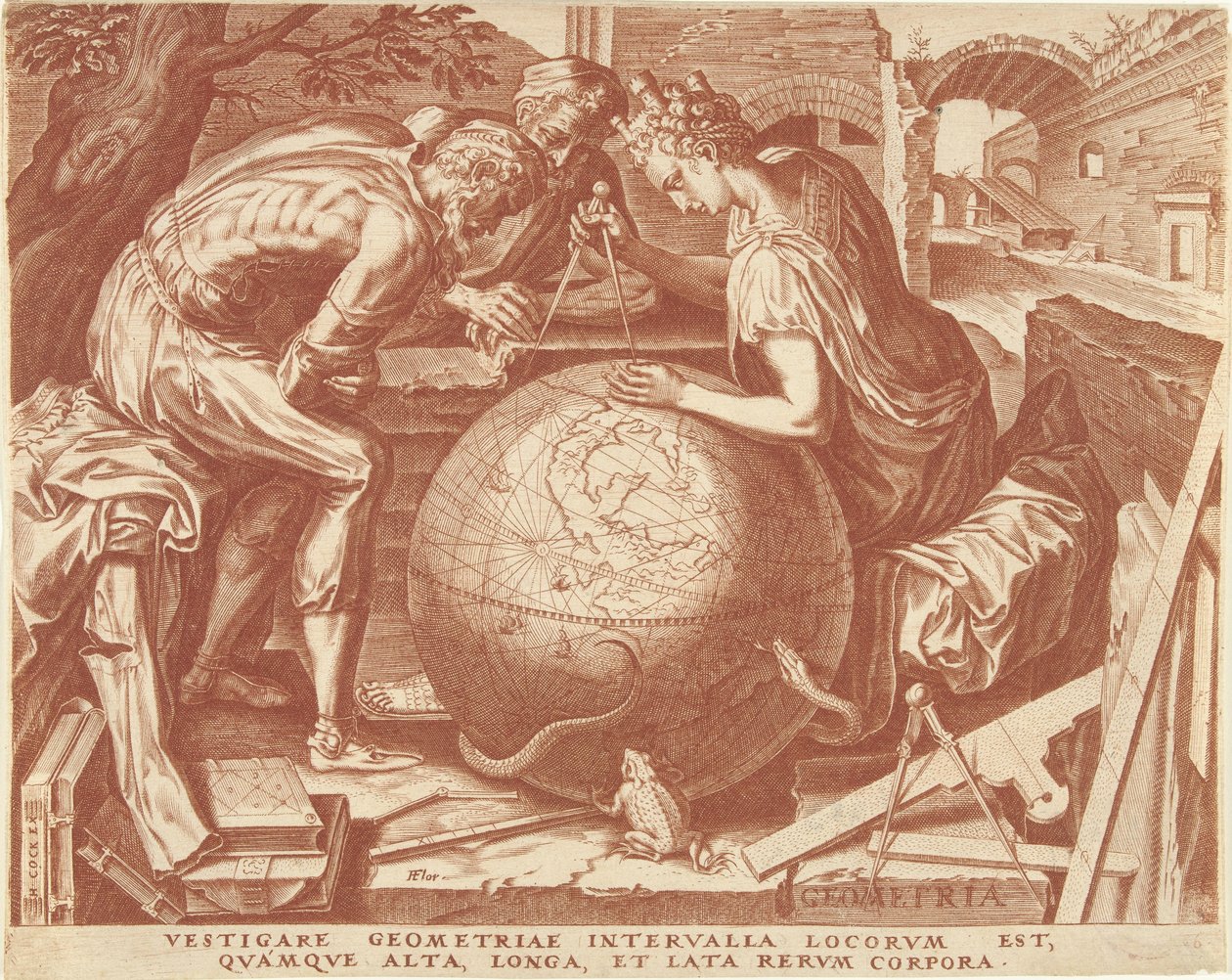 Geometri (geometri) The Seven Liberal Arts (serietittel) av Cornelis Cort