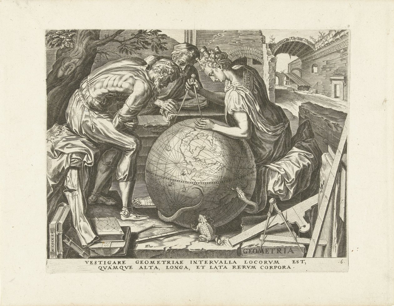 Geometri (geometri) The Seven Liberal Arts (serietittel) av Cornelis Cort