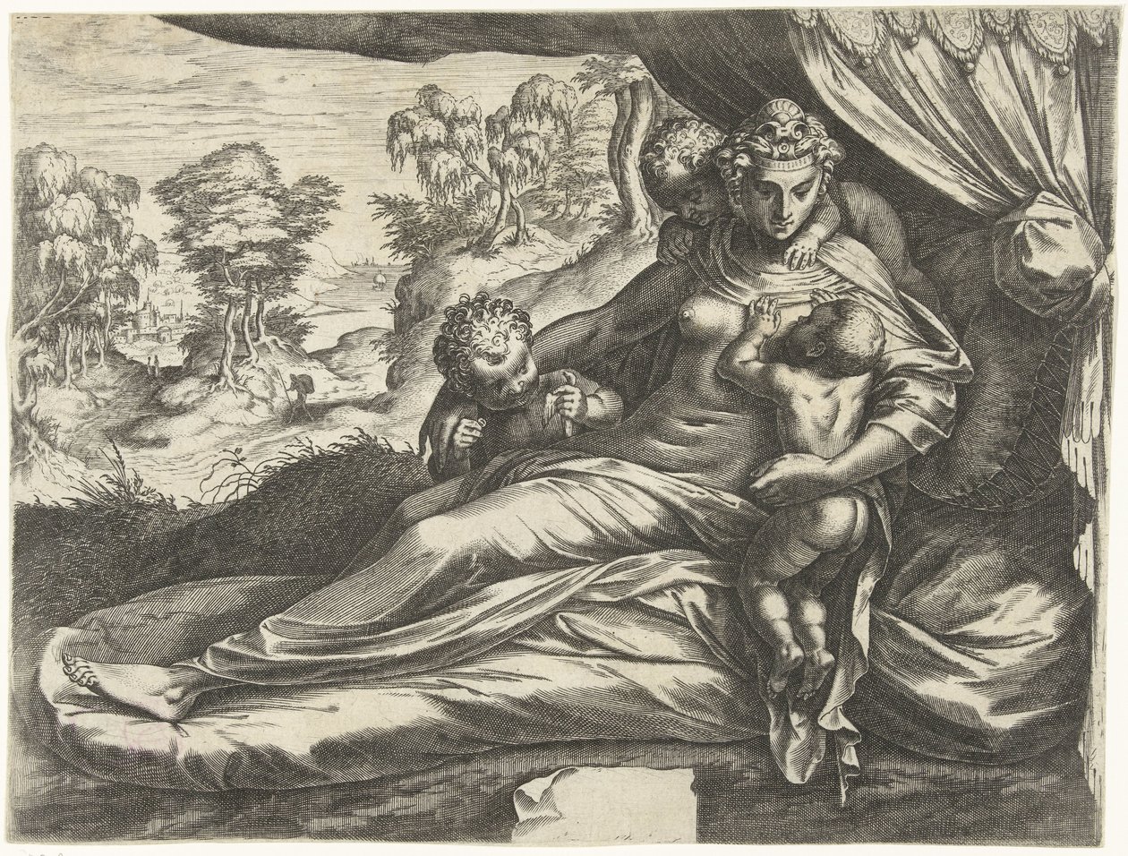 Kjærlighet (Caritas) av Cornelis Cort