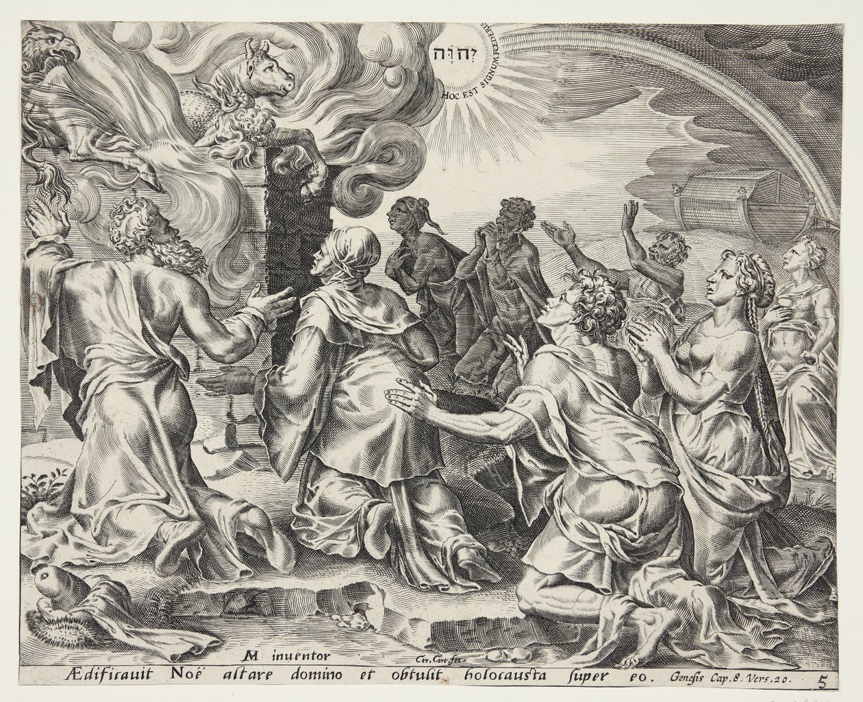 Noahs offer av Cornelis Cort
