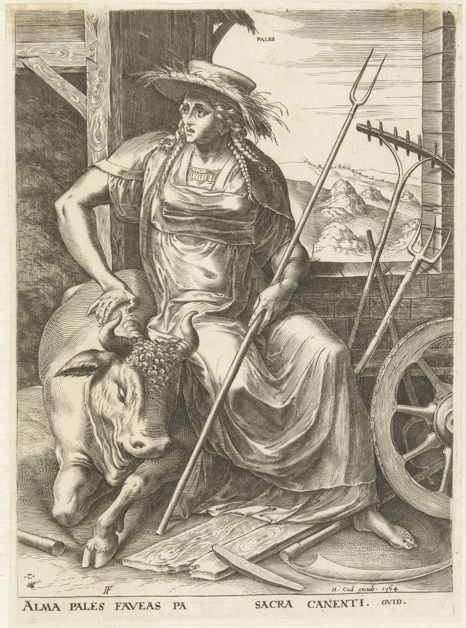blekner Gudinner og nymfer (serietittel) av Cornelis Cort