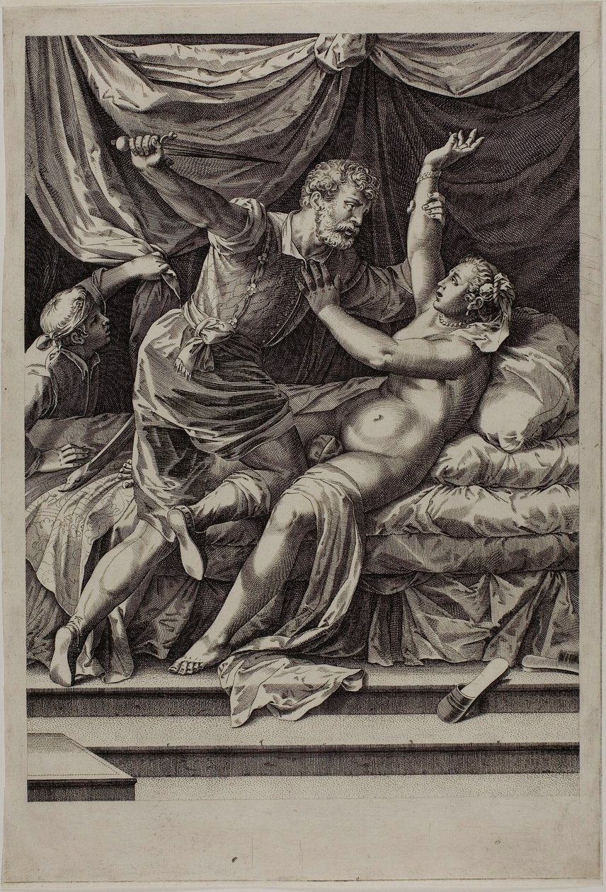 Tarquin og Lucretia av Cornelis Cort