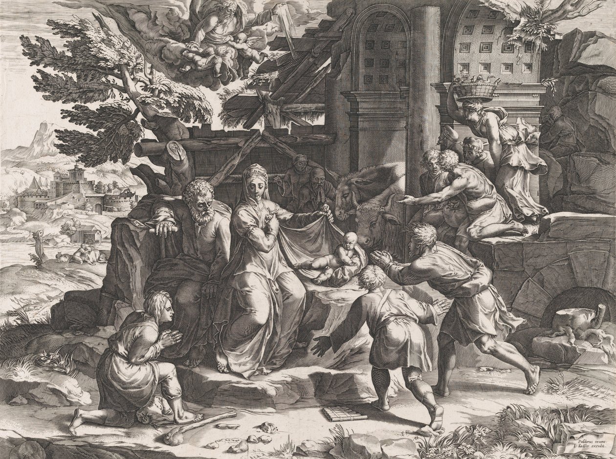 Hyrdenes tilbedelse, 1569. av Cornelis Cort