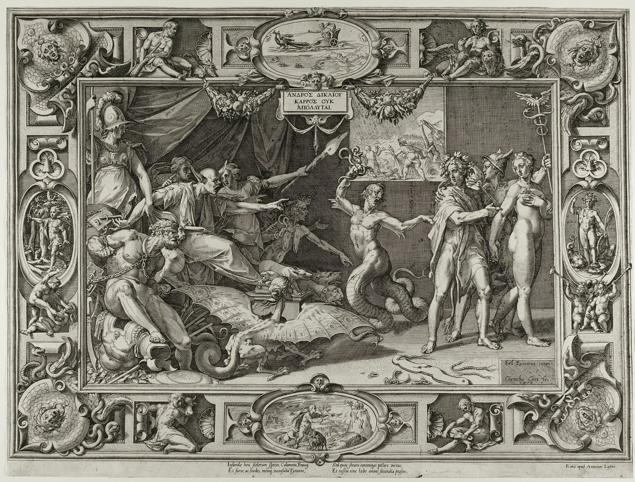 Calumny of Apelles av Cornelis Cort