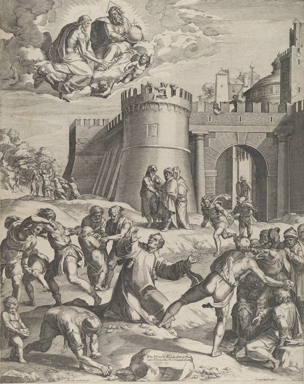 The Martyrdom of St Stephen, 1576. av Cornelis Cort