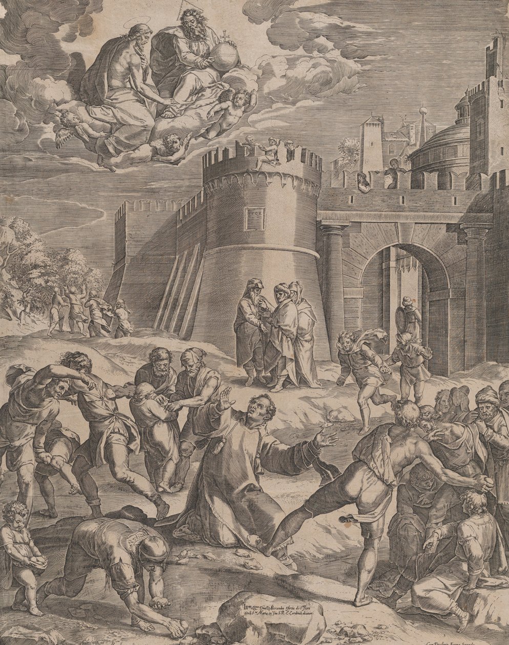 The Martyrdom of St Stephen, 1576. av Cornelis Cort