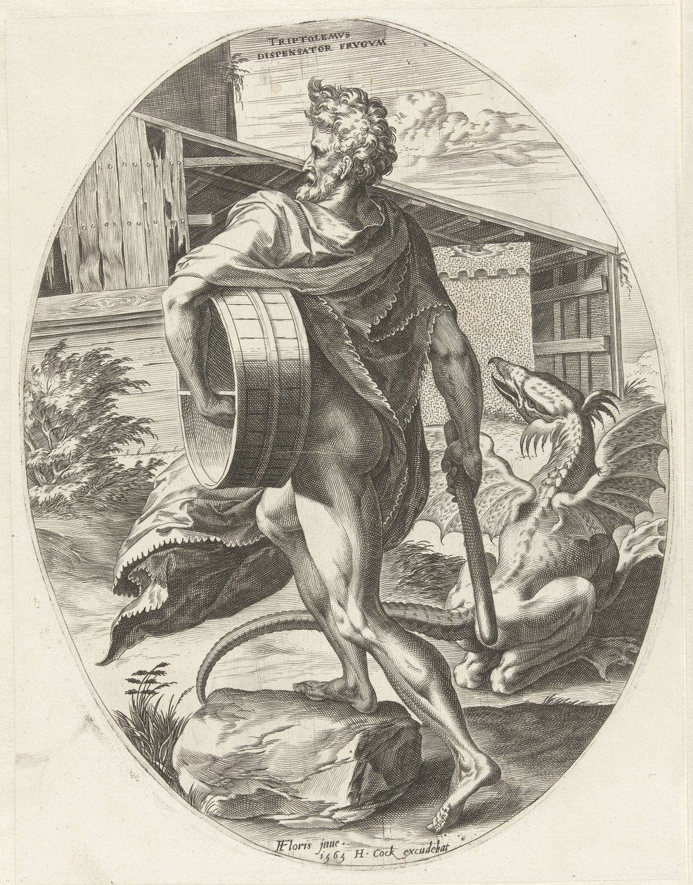 triptolemos Gods of Agriculture (serietittel) av Cornelis Cort