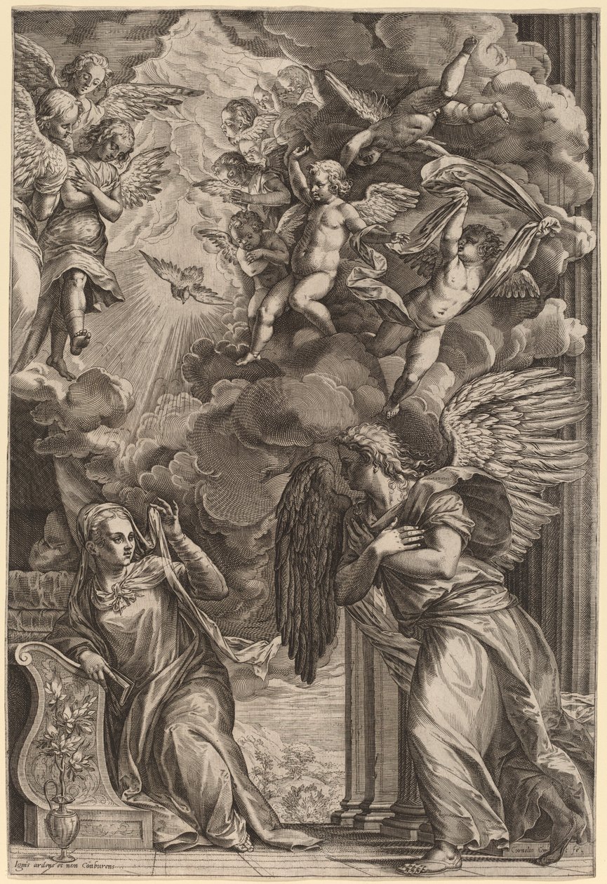 Kunngjøringen av Cornelis Cort after Titian