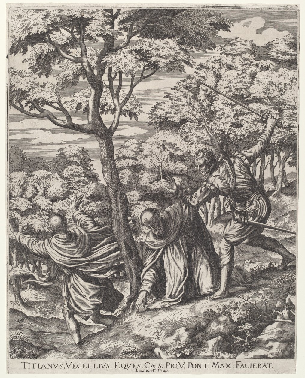 Mordet på Saint Peter Martyr av Cornelis Cort, after Titian