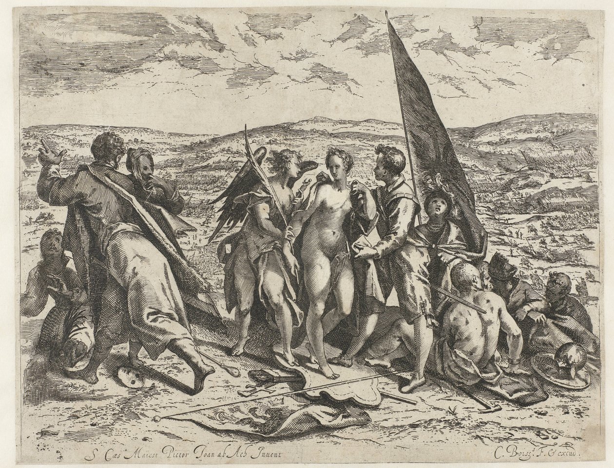 Allegori om krig og fred av Cornelis Dircksz. Boissens