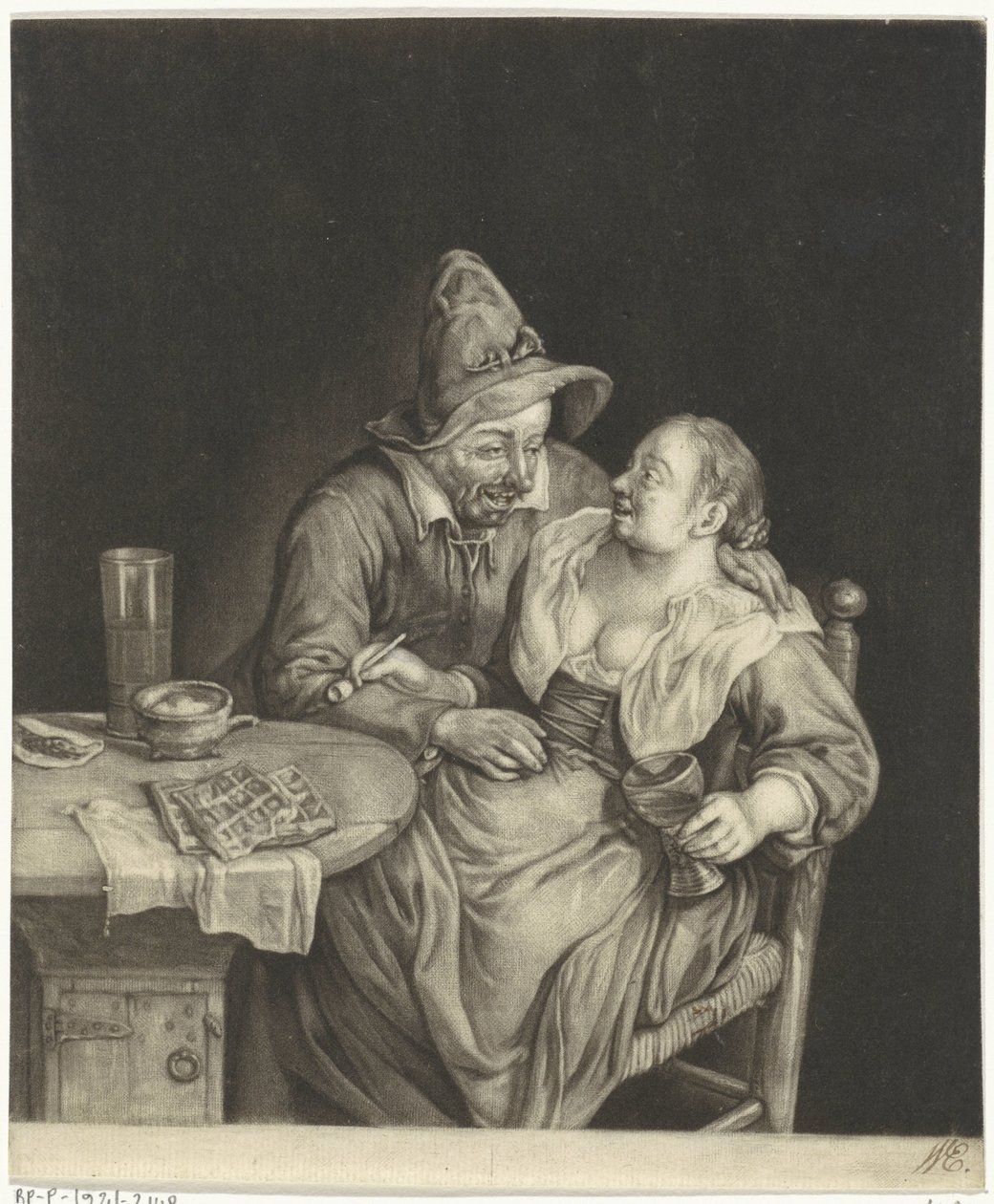 Forelsket par av Cornelis Dusart