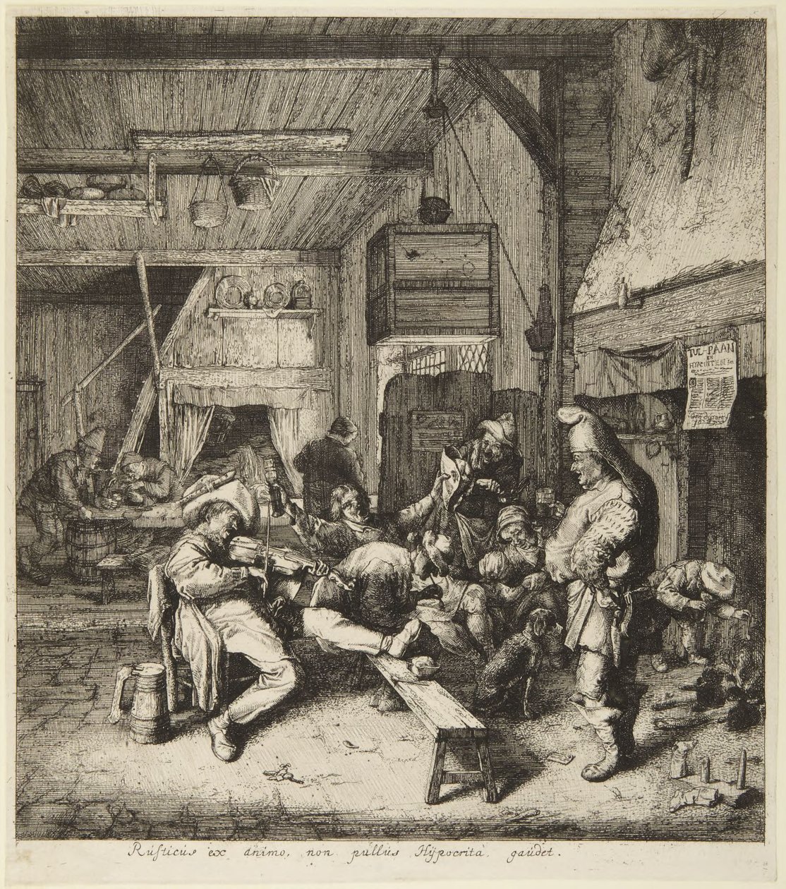 Sittende fiolinist av Cornelis Dusart