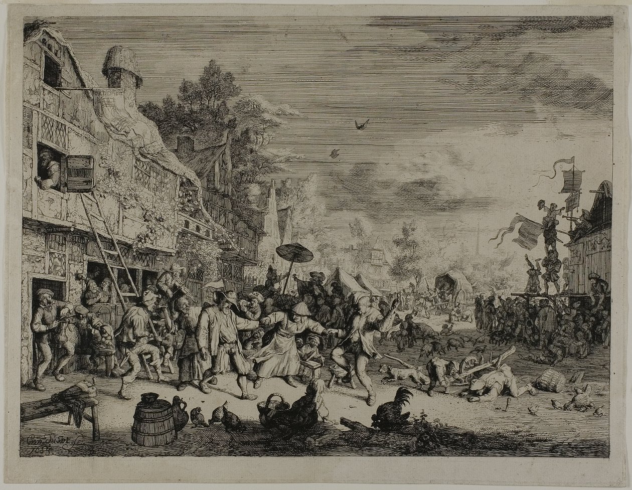Bygdefestivalen av Cornelis Dusart