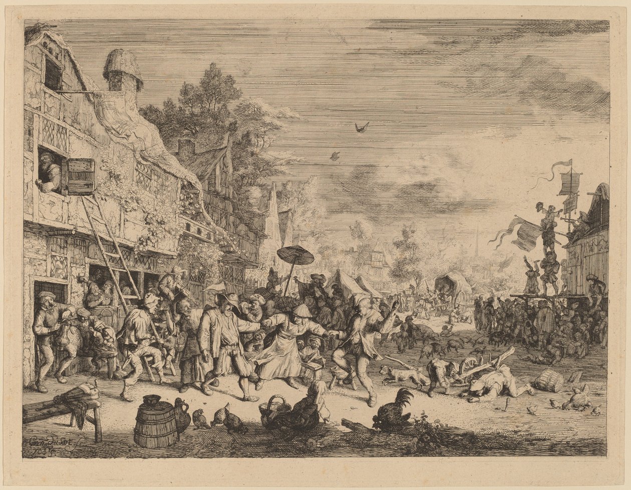 Landsbyfestival av Cornelis Dusart