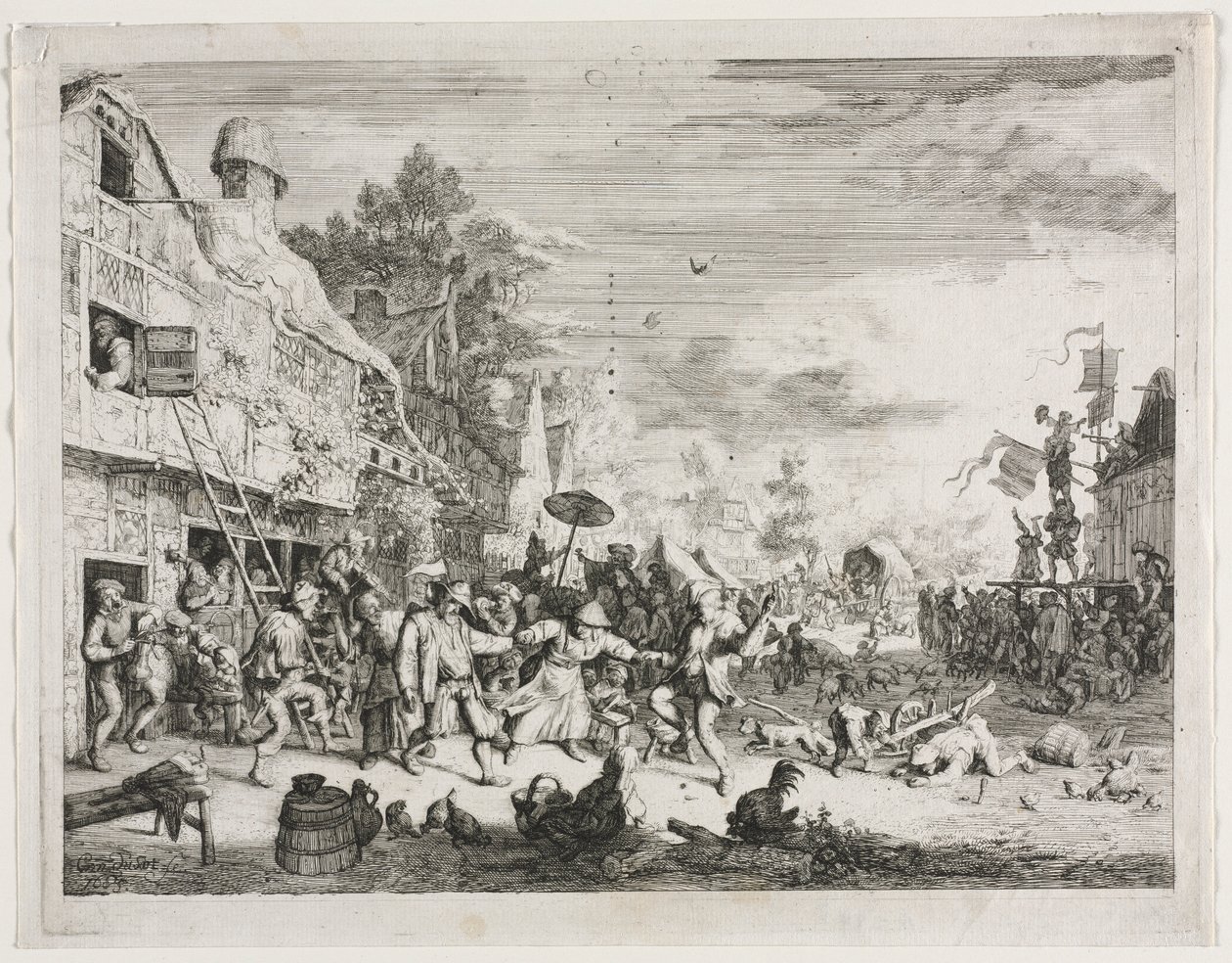 Village Féte. av Cornelis Dusart