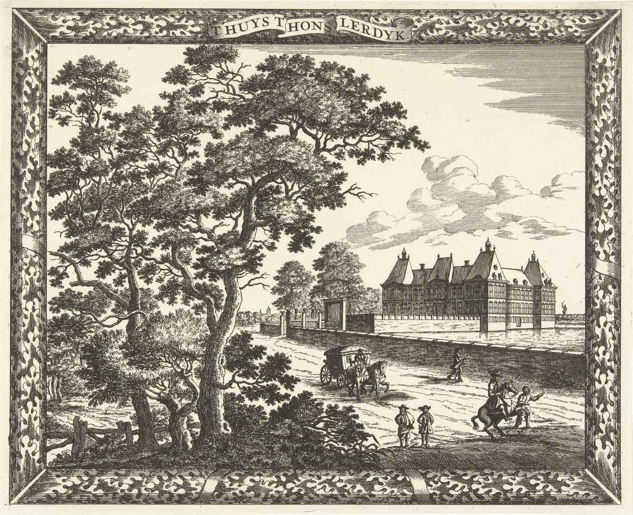 Utsikt over Honselersdijk-palasset 