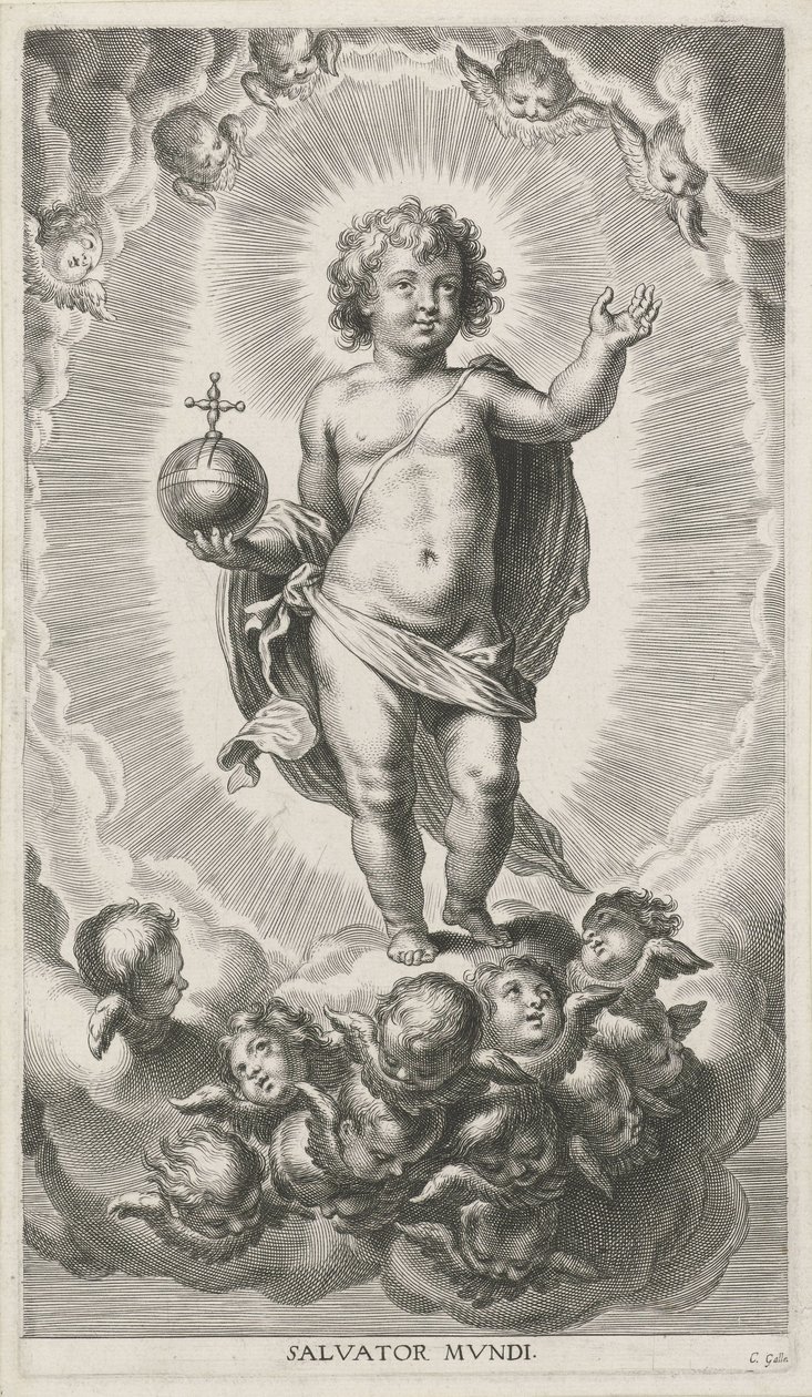 Kristusbarn med kule av Cornelis Galle (I)