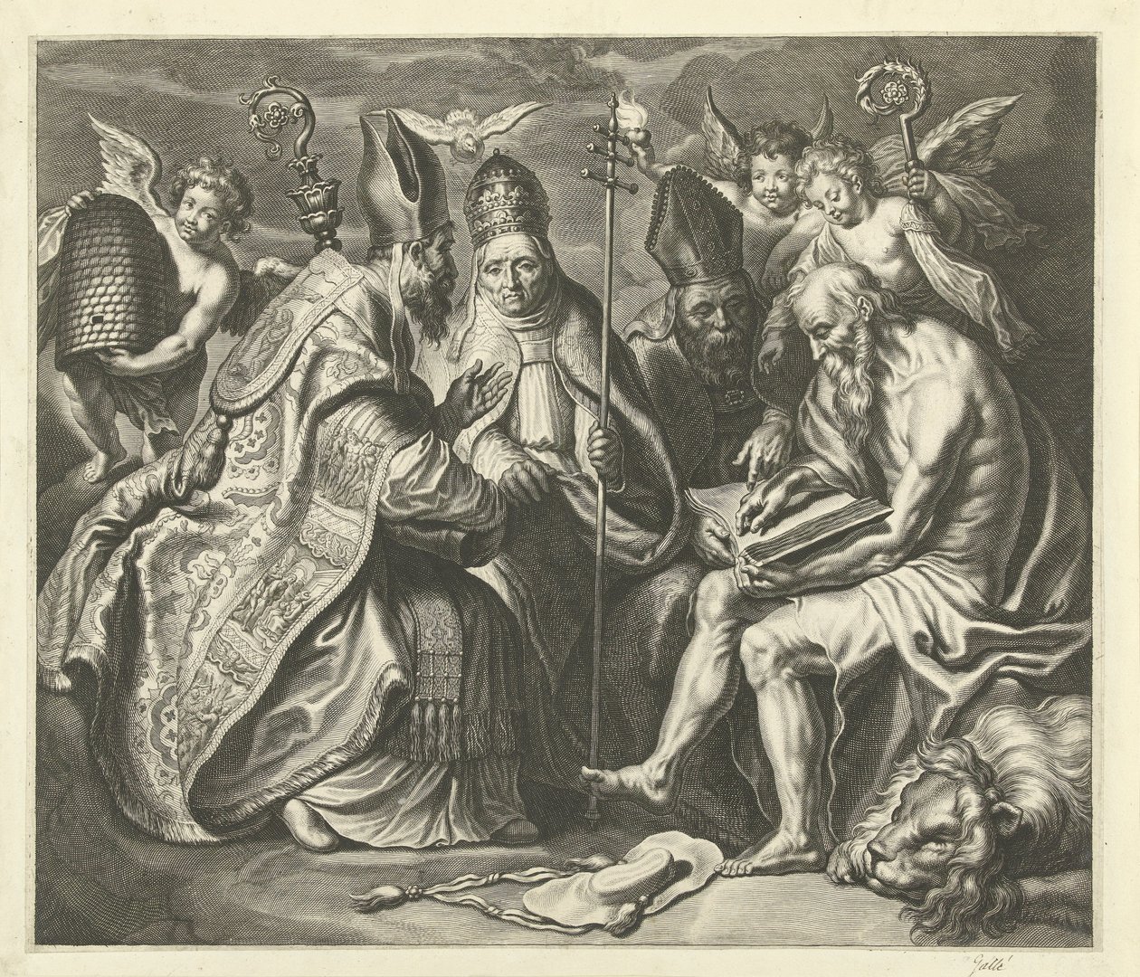 De fire kirkefedre av Cornelis Galle (I)