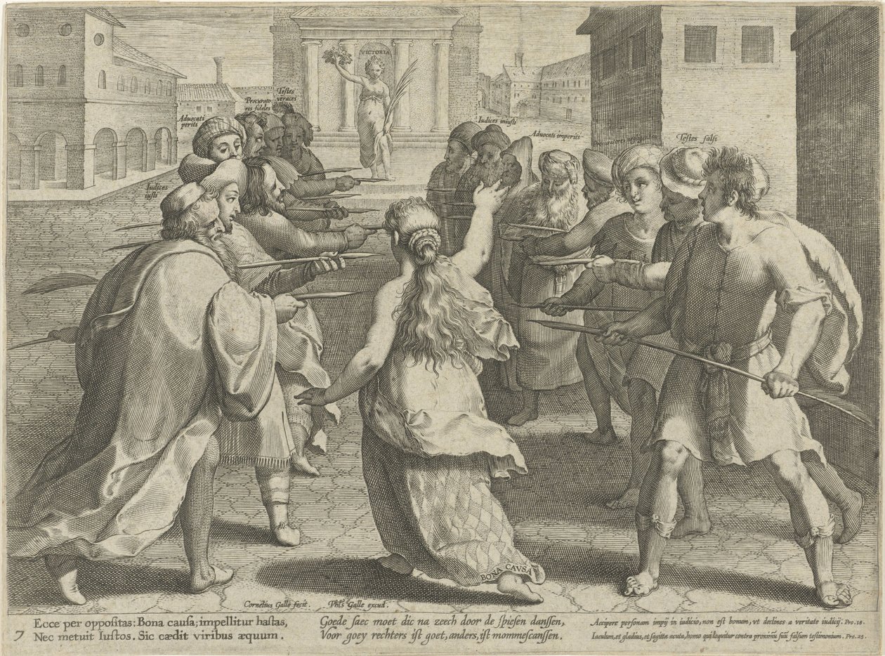 Farene ved prosessen Misbruk i rettssaker (serietittel) Litis Abusus (serietittel) av Cornelis Galle (I)