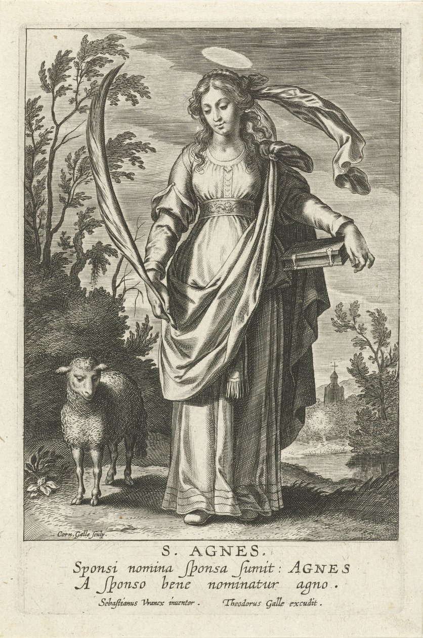 H. Agnes Mirror of the Illustrious Virgins (serietittel) av Cornelis Galle (I)