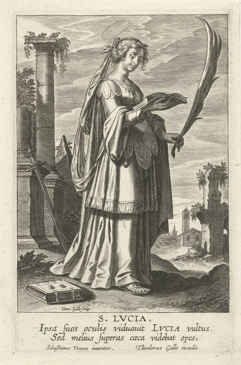 H. Lucy Mirror of the Illustrious Virgins (serietittel) av Cornelis Galle (I)