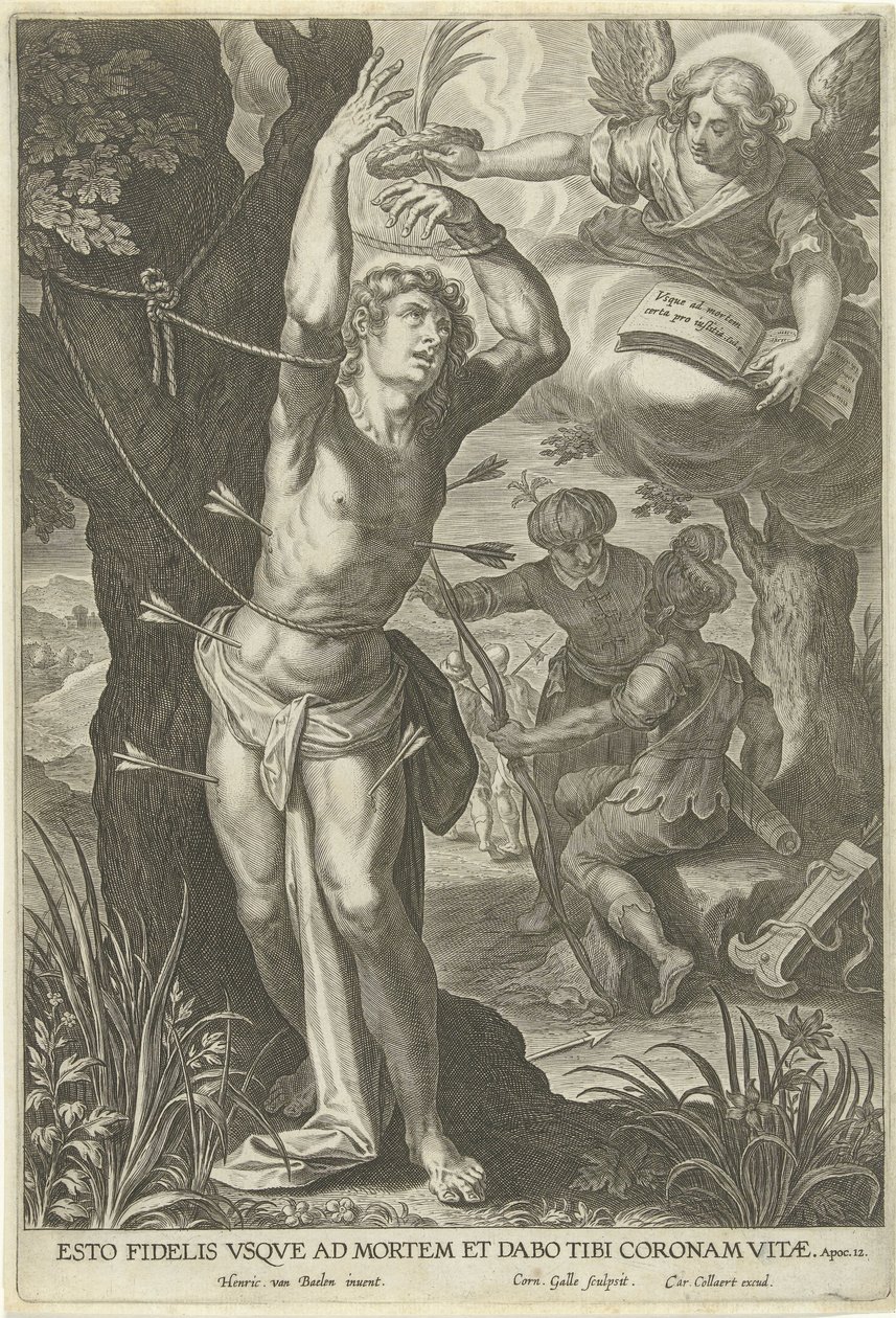 Tortur av Saint Sebastian av Cornelis Galle (I)