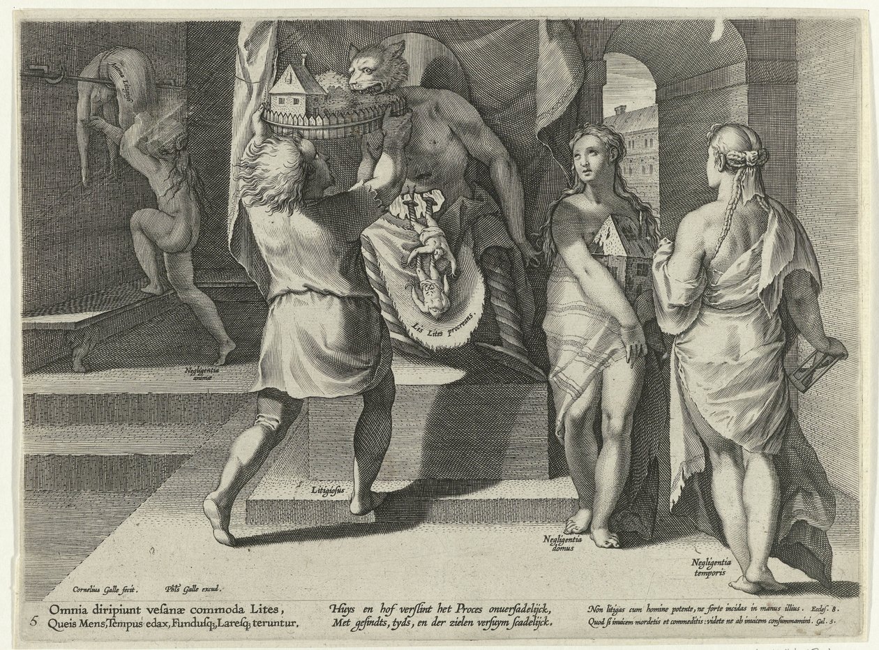 Misbruk av eiendomsretten Misbruk i rettssaker (serietittel) Litis Abusus (serietittel) av Cornelis Galle (I)