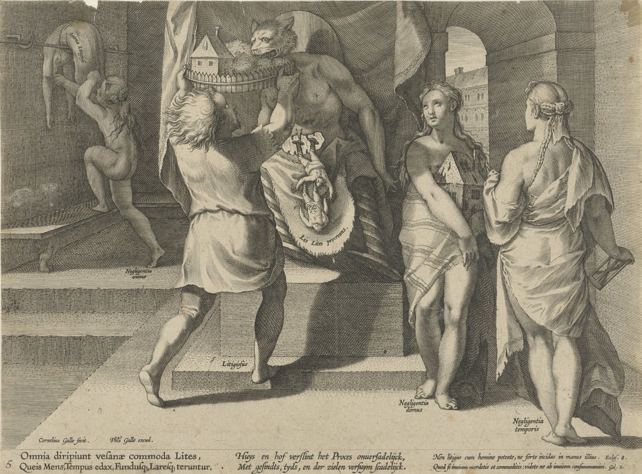 Misbruk av eiendom Misbruk av rettssaker (serietittel) Litis Abusus (serietittel) av Cornelis Galle (I)