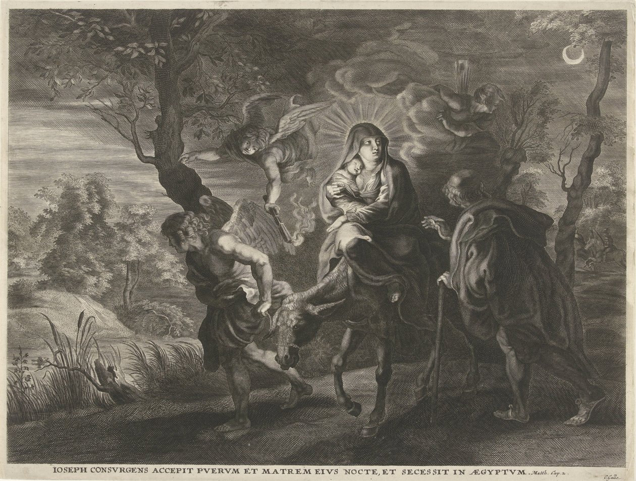 Fly til Egypt av Cornelis Galle (I)