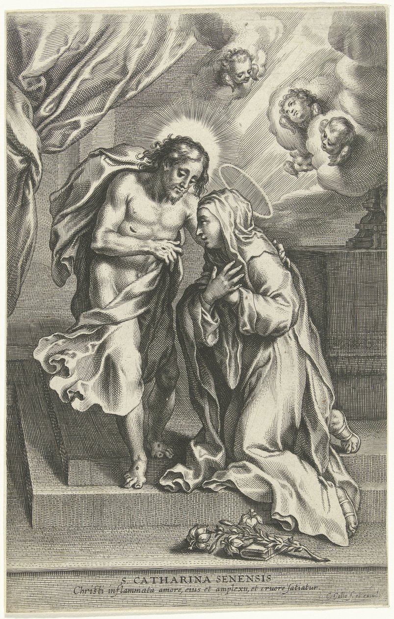 Kristus og den hellige Katarina av Siena av Cornelis Galle (II)