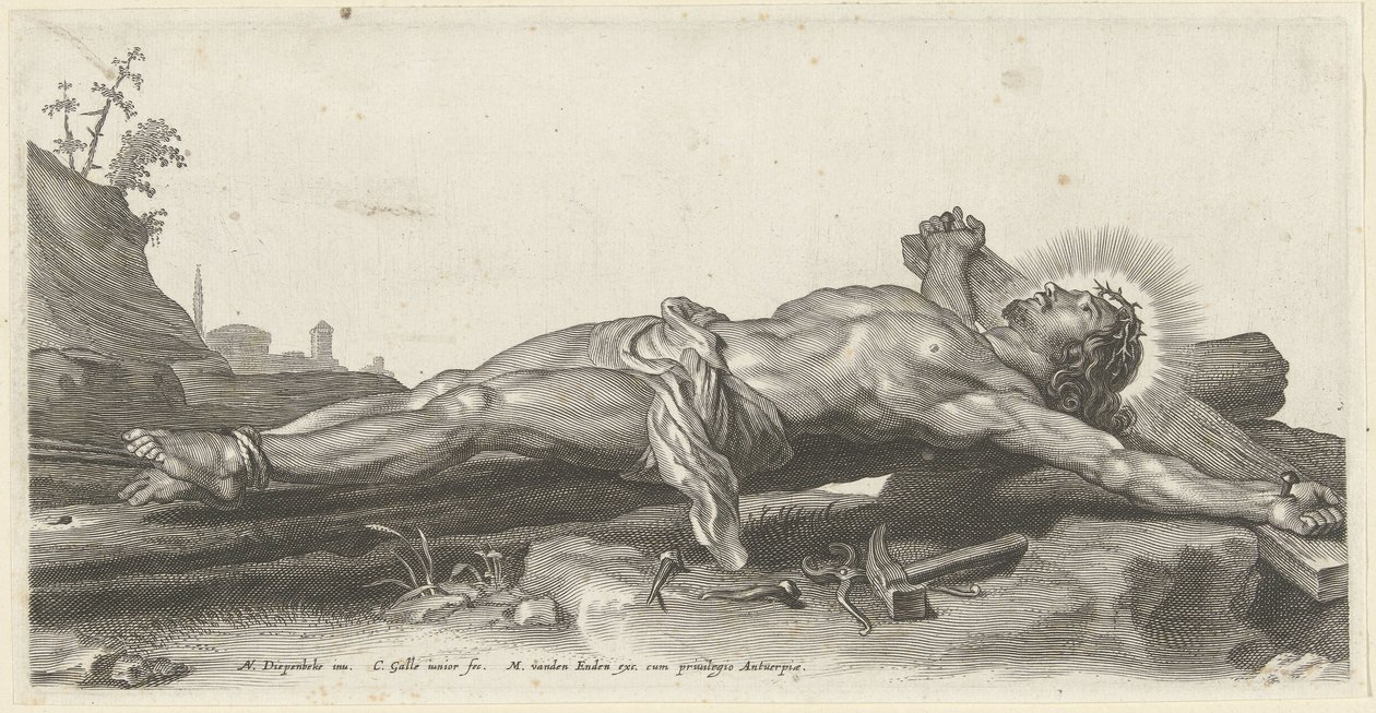 Korsfestet Kristus på jorden av Cornelis Galle (II)