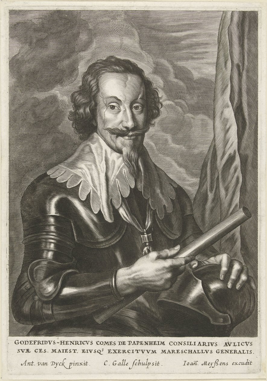 Portrett av Gottfried Heinrich, greve av Pappenheim av Cornelis Galle (II)