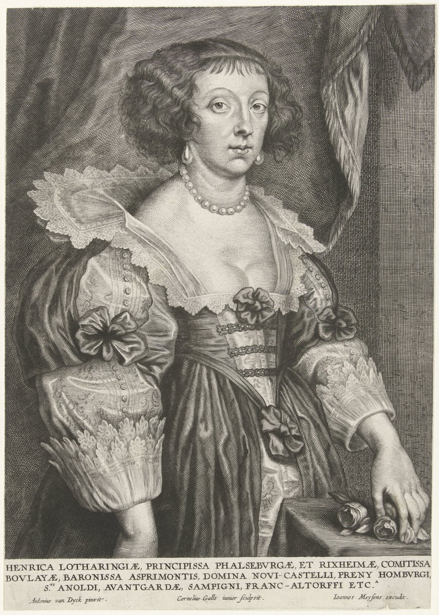 Portrett av Henriëtte van Lorraine av Cornelis Galle (II)