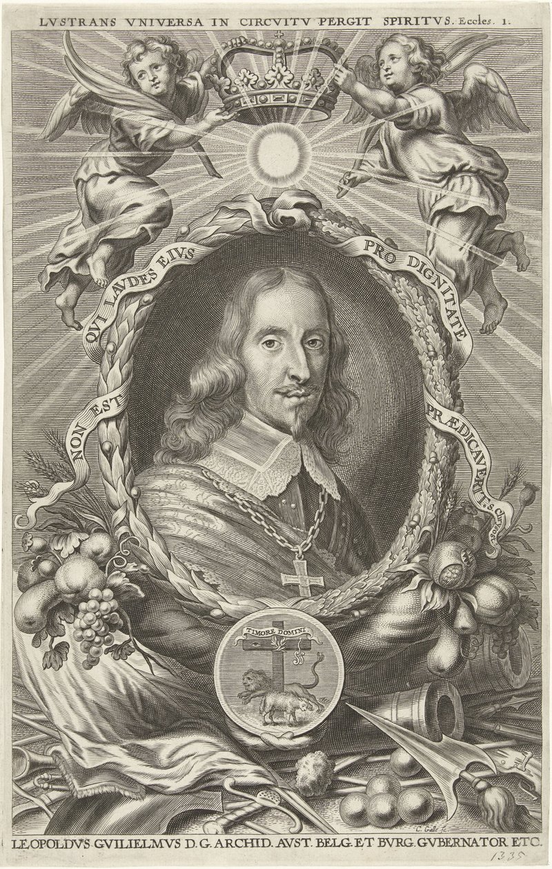Portrett av Leopold Willem, erkehertug av Østerrike av Cornelis Galle (II)