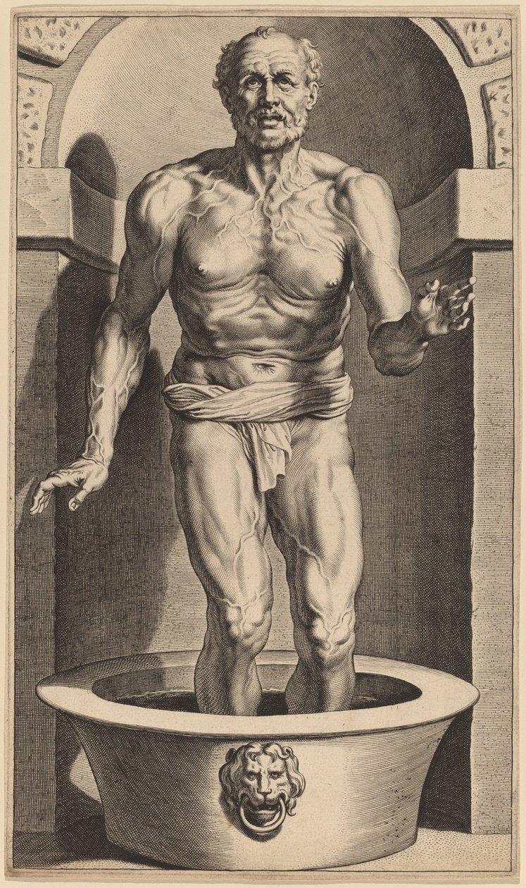 Seneca står i badekaret av Cornelis Galle I after Sir Peter Paul Rubens