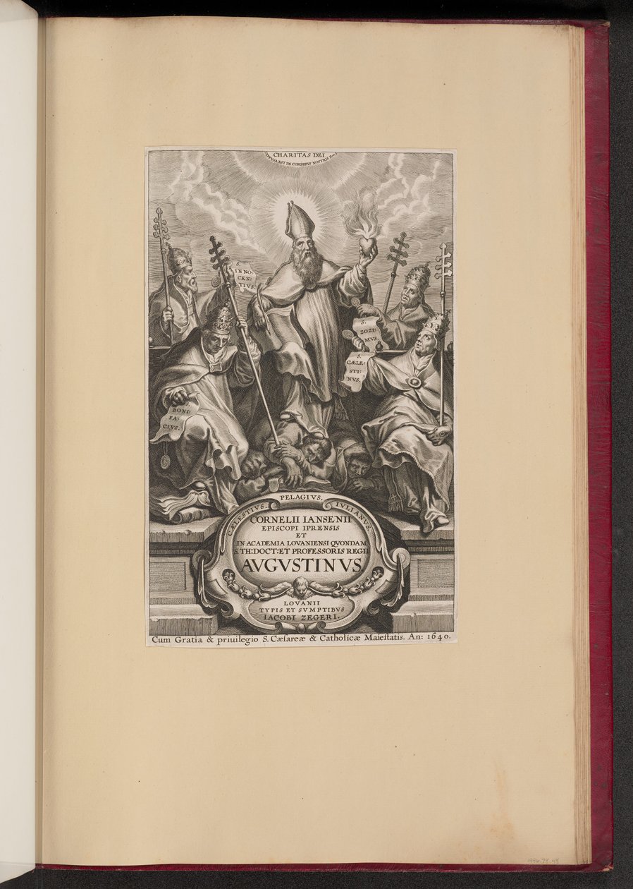 Tittelside for Cornelii Jansenii ... Avgvstinvs av Cornelis Galle I after Sir Peter Paul Rubens